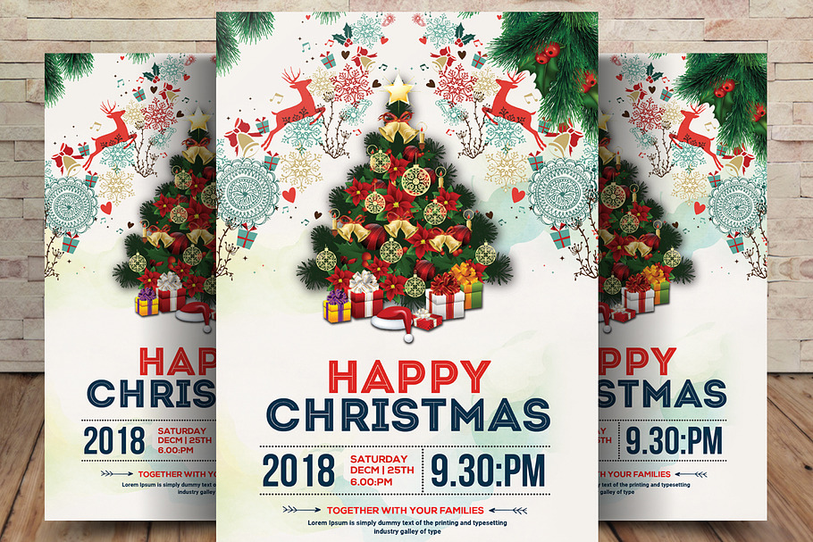 Happy Christmas Flyer Template 