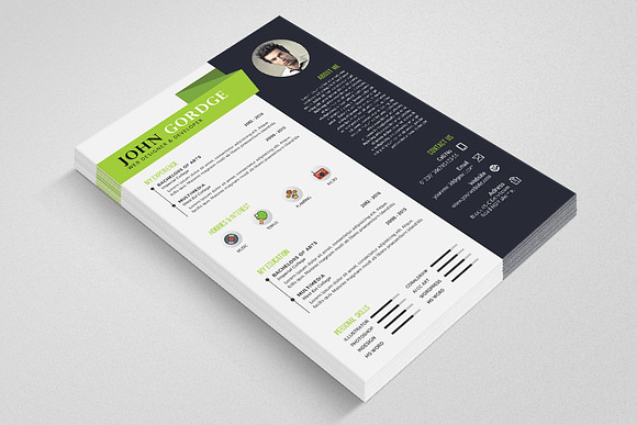 CV Resume 4 Format in Resume Templates - product preview 1