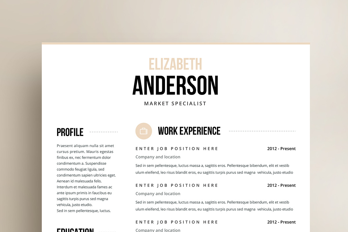 Resume Template 4 page | Anderson in Resume Templates - product preview 8