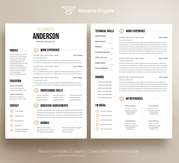 Resume Template 4 page | Anderson in Resume Templates - product preview 2