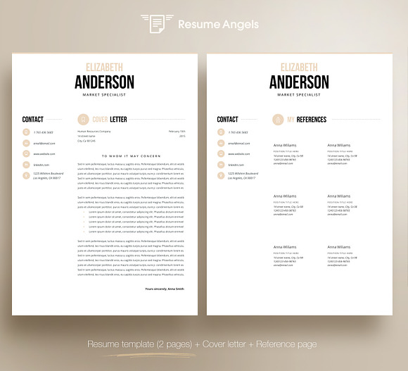 Resume Template 4 page | Anderson in Resume Templates - product preview 3