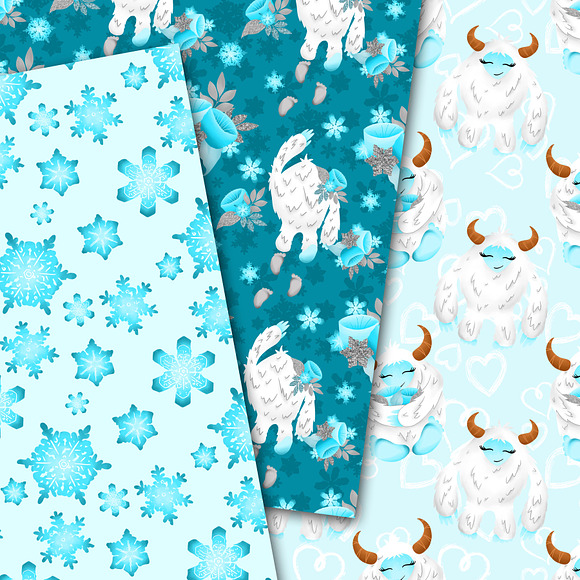 Yeti digital paper in Patterns - product preview 3