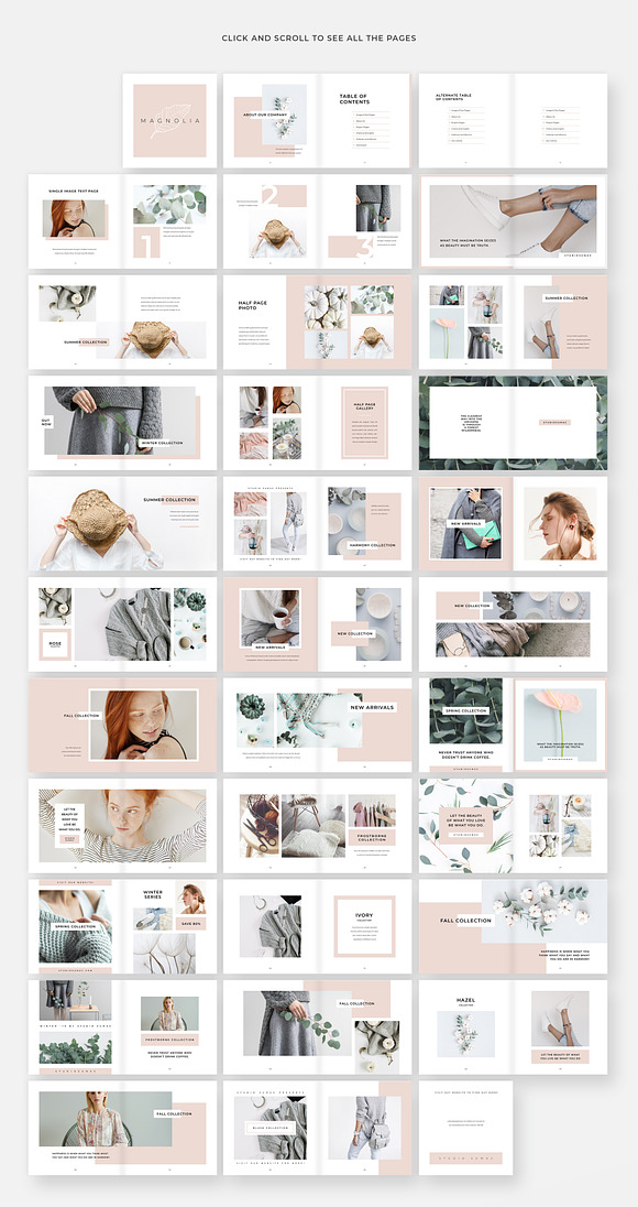 Magnolia Lookbook Template in Brochure Templates - product preview 4