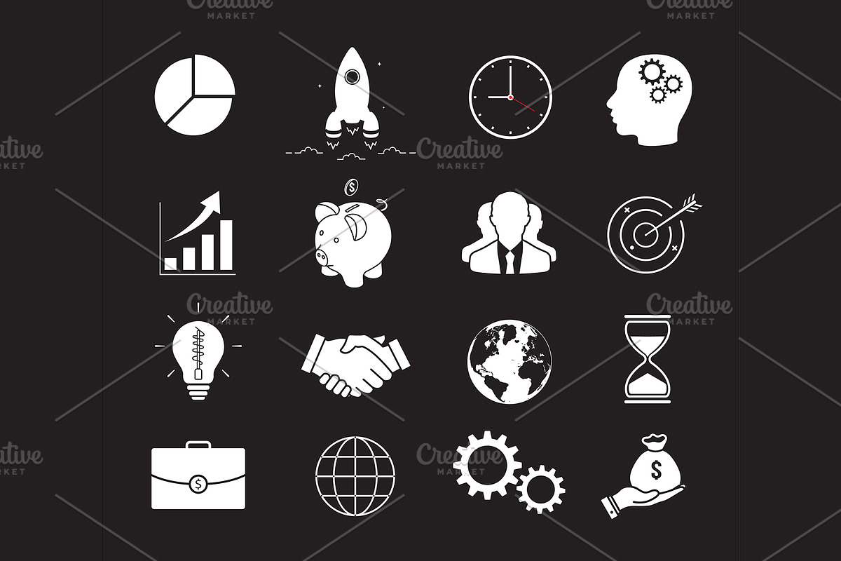 Business icons set in Graphics - product preview 8