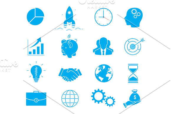 Business icons set in Graphics - product preview 2