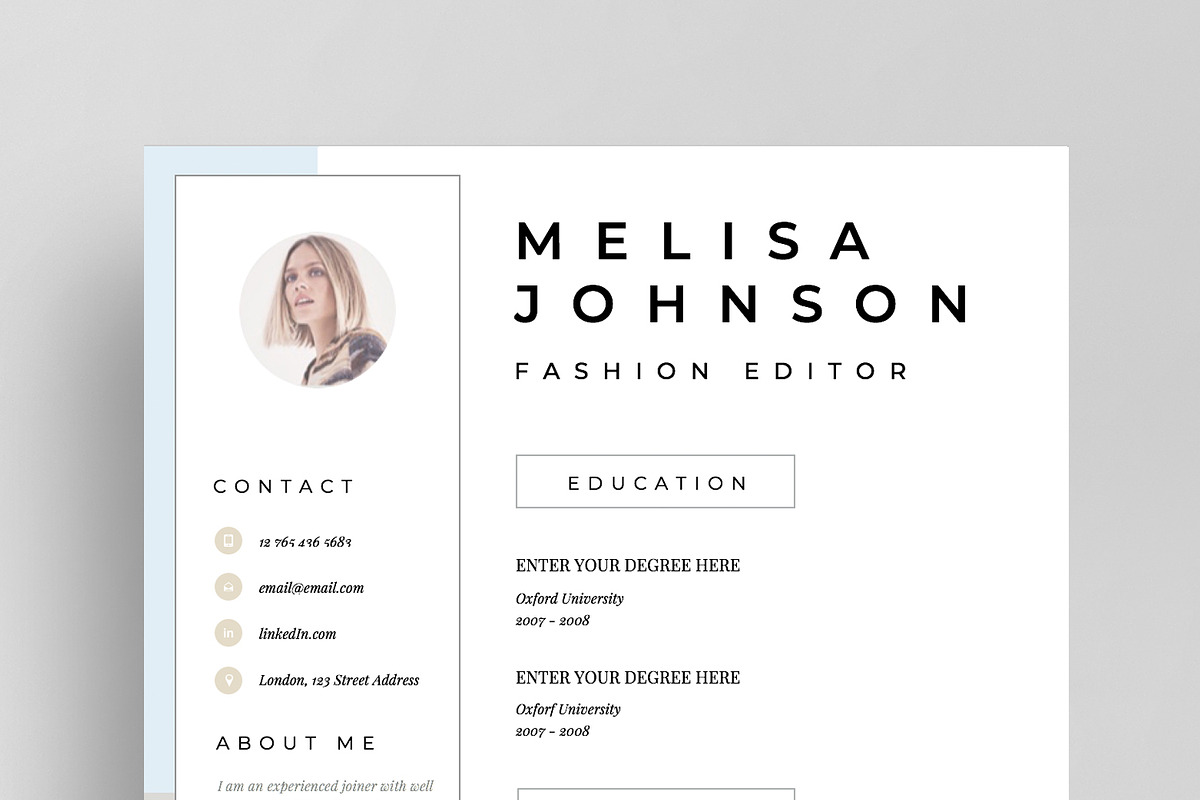 Resume Template 1, 2 page | Seattle in Resume Templates - product preview 8