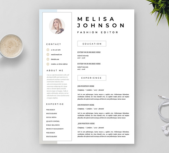 Resume Template 1, 2 page | Seattle in Resume Templates - product preview 1