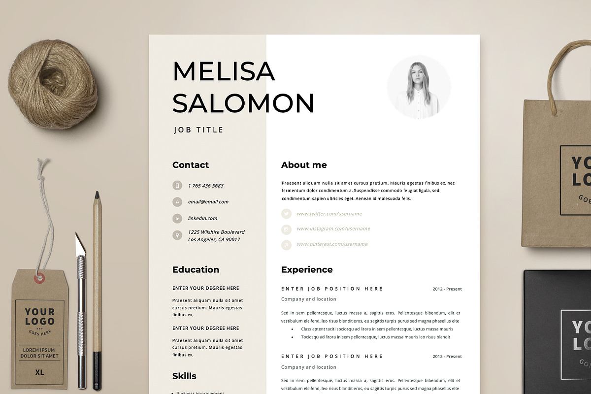 Resume Template 1, 2 page | Rome in Resume Templates - product preview 8