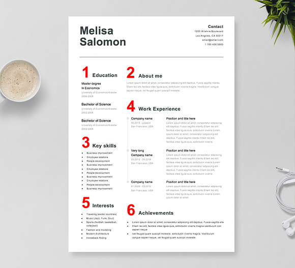 Resume Template 4 page | Swiss in Resume Templates - product preview 1
