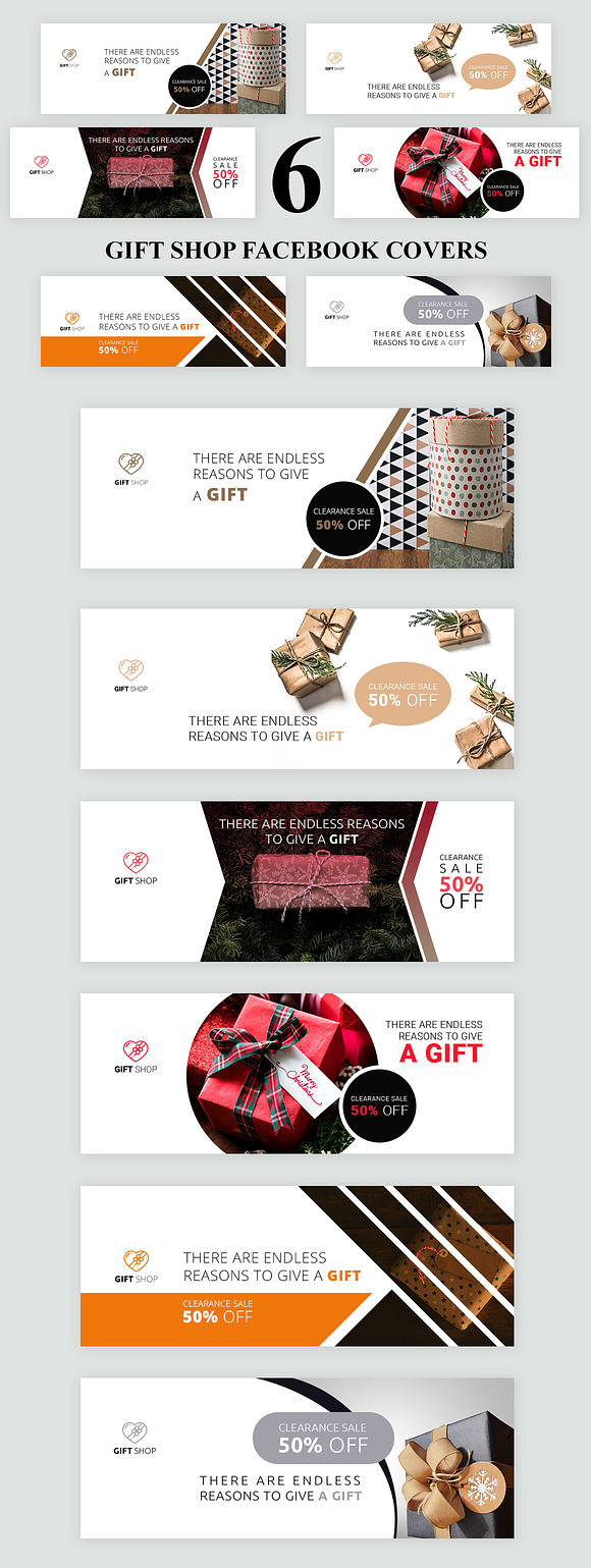 6 Gift Shop Facebook Covers in Facebook Templates - product preview 6