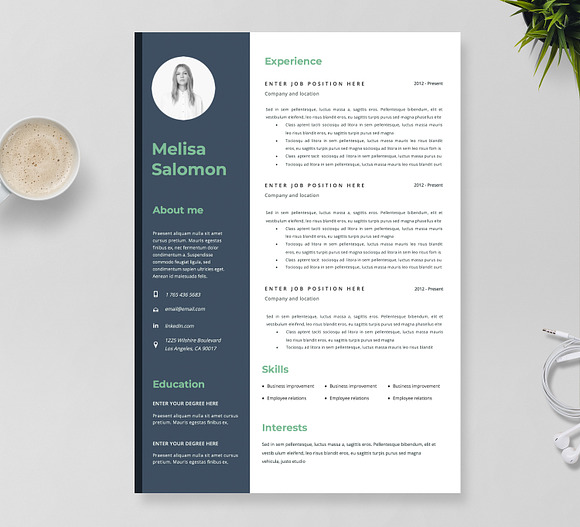 Resume Template 2 page | Budapest in Resume Templates - product preview 1