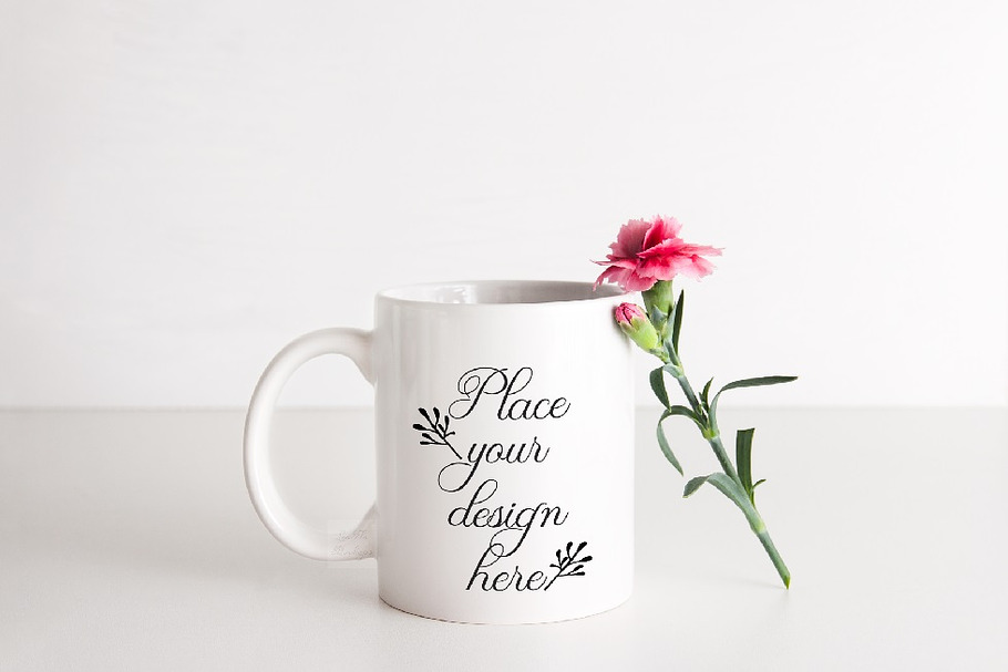 White Coffee mug sublimation mockup  in Product Mockups - product preview 8