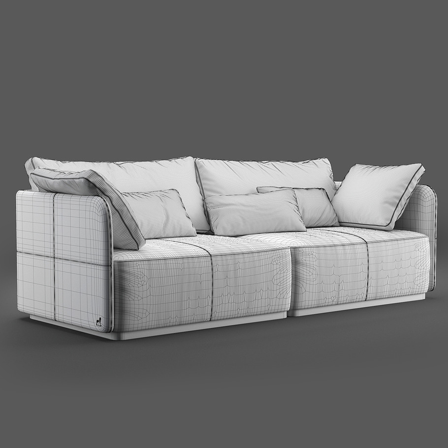 sofa SMANIA Beverly 240 in 3D - product preview 6