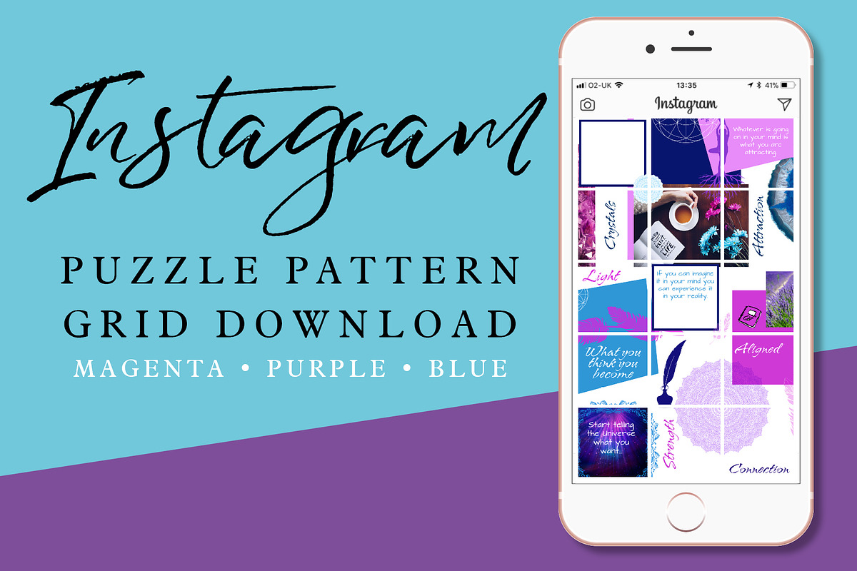 Instagram Puzzle Pattern Grid in Instagram Templates - product preview 8