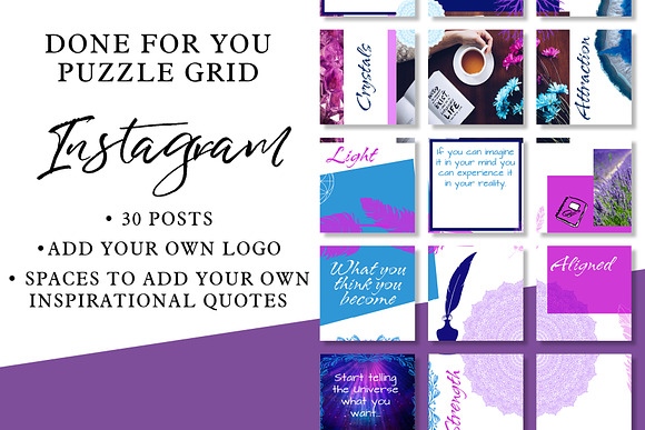 Instagram Puzzle Pattern Grid in Instagram Templates - product preview 1