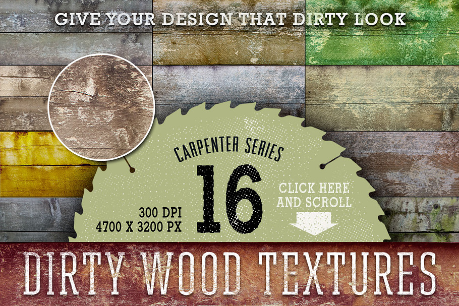 Dirty Wood Texture Set - 16 HRs