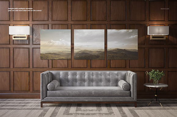 Stylish Room Canvas Print Mockup in Print Mockups - product preview 4