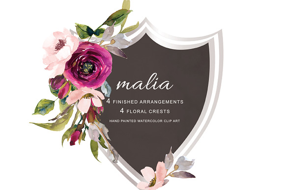 Watercolor Floral Graphic Bundle in Illustrations - product preview 3