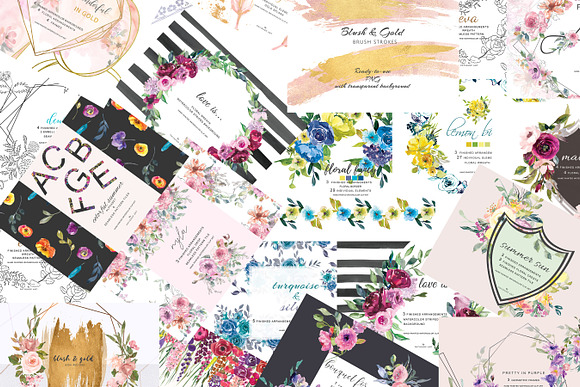 Watercolor Floral Graphic Bundle in Illustrations - product preview 5