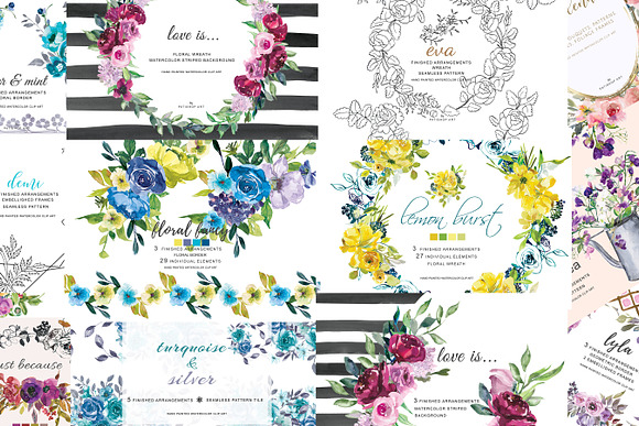 Watercolor Floral Graphic Bundle in Illustrations - product preview 6
