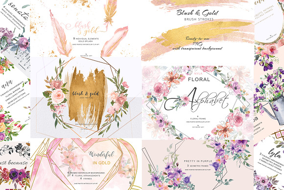 Watercolor Floral Graphic Bundle in Illustrations - product preview 8