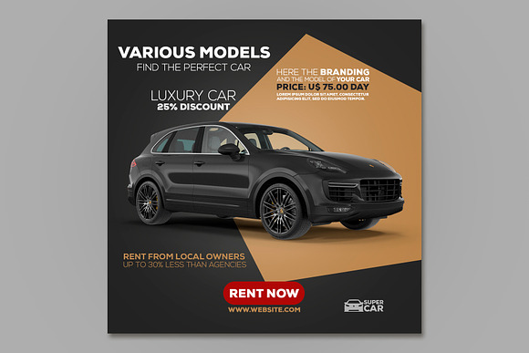 Instagram Posts Car Template in Instagram Templates - product preview 4
