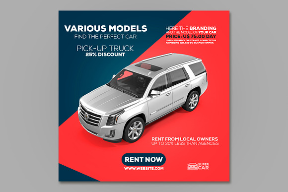 Instagram Posts Car Template in Instagram Templates - product preview 7
