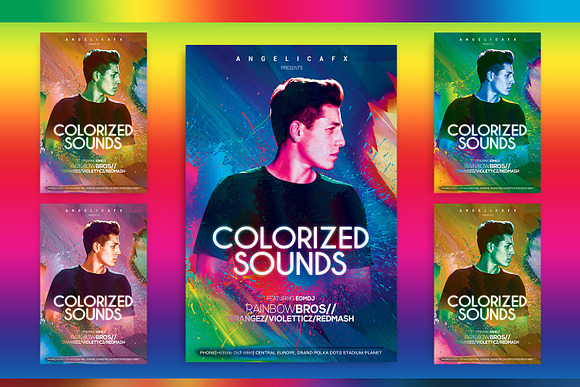 Colorized Sounds in Flyer Templates - product preview 1
