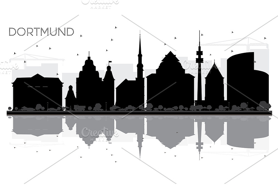 Dortmund Germany City Skyline  in Illustrations - product preview 8