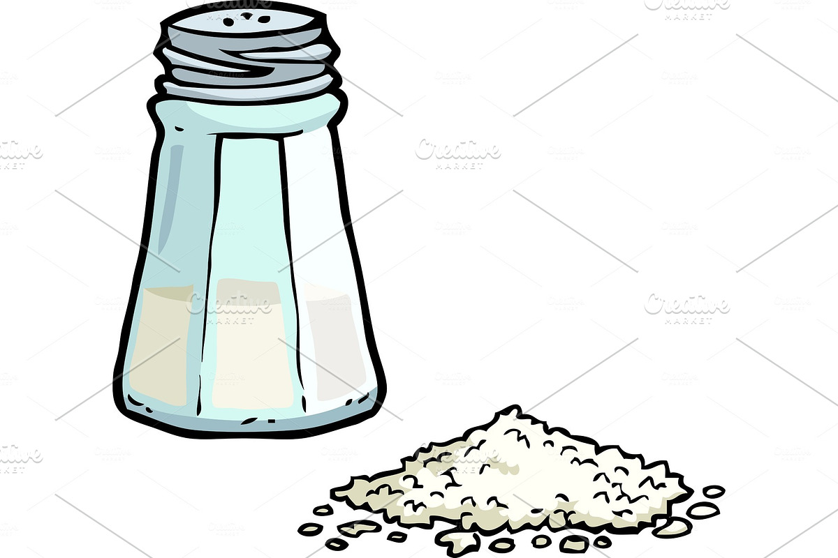 Doodle salt shaker in Illustrations - product preview 8