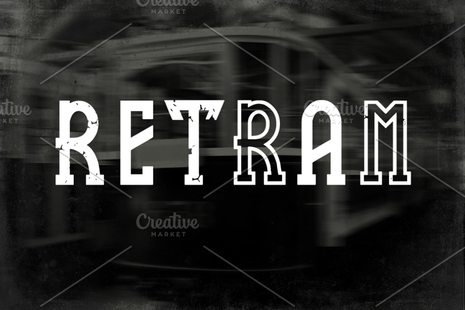 retram fonts family in Display Fonts - product preview 8