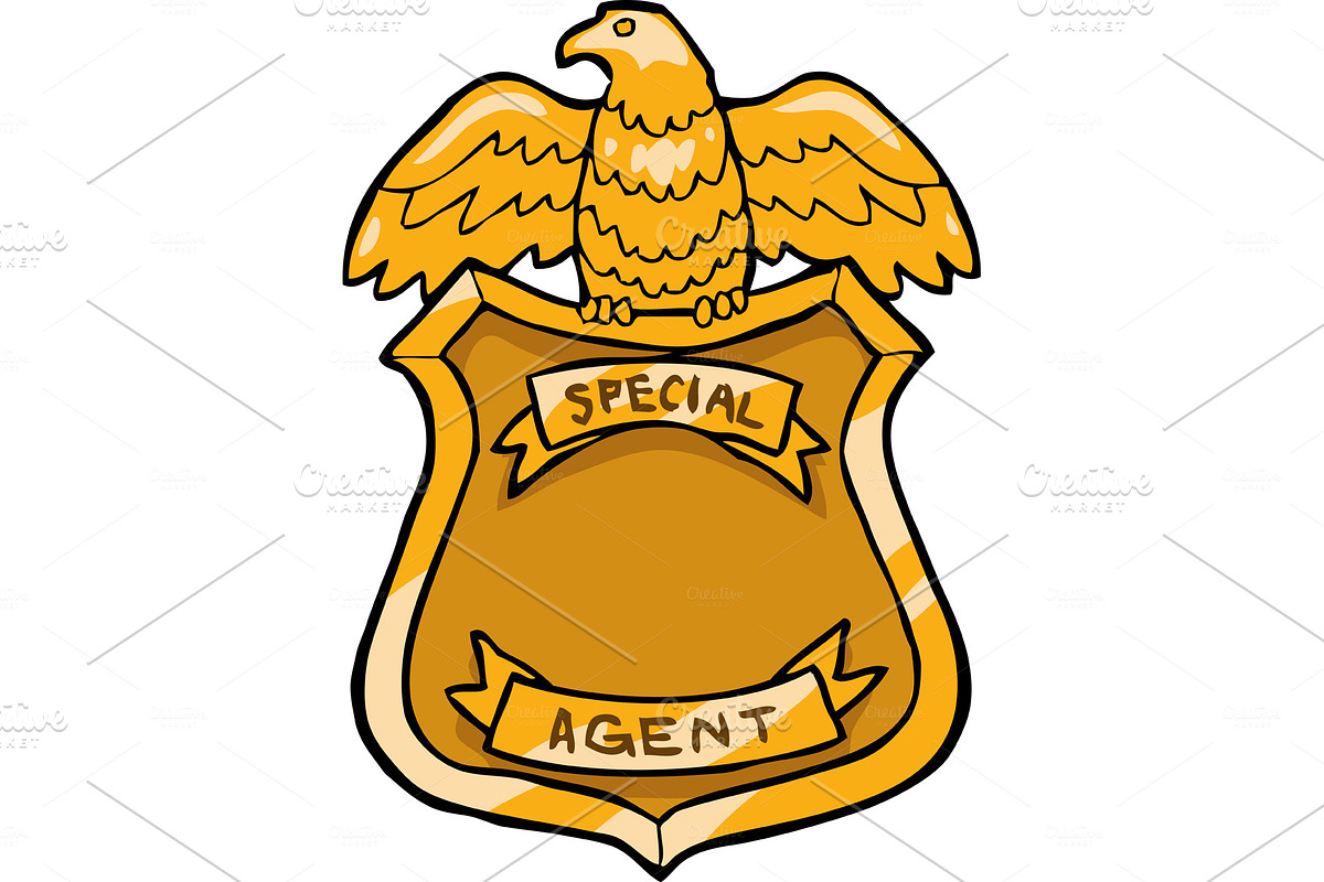 Special agent badge in Illustrations - product preview 8