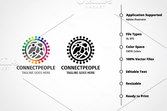 Connect People Logo in Logo Templates - product preview 6