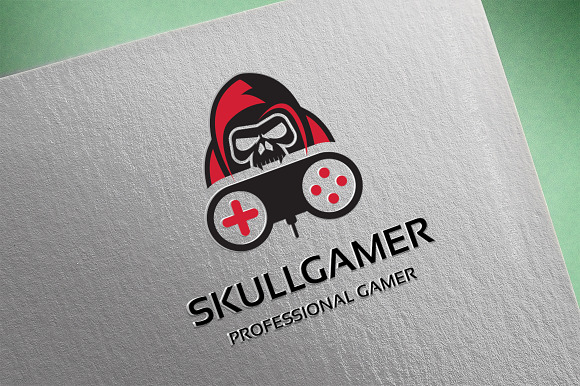 Skull Gamer Logo in Logo Templates - product preview 6