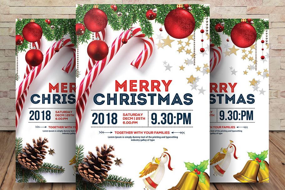 Merry Xmas Party Flyer in Flyer Templates - product preview 8