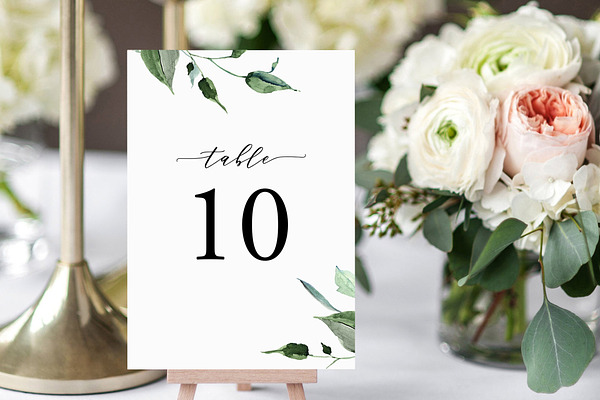 Wedding Table Number Template