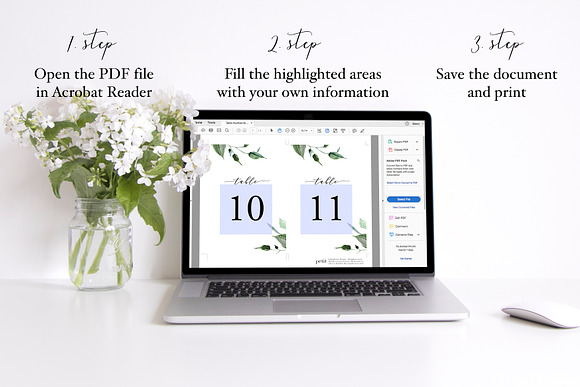 Wedding Table Number Template in Templates - product preview 1