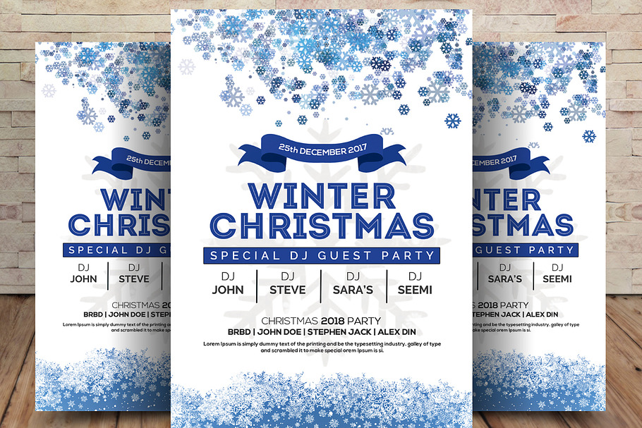 Winter Bash Party Flyer in Flyer Templates - product preview 8