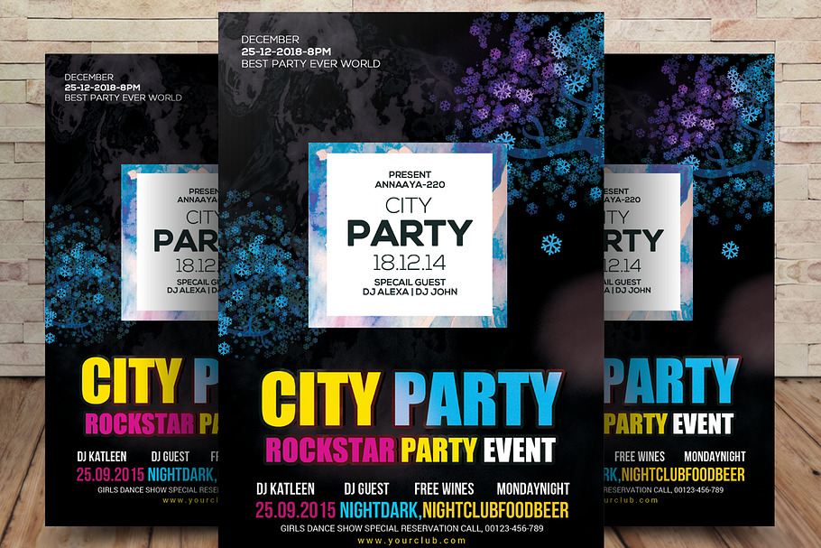 Rock City Party Flyer in Flyer Templates - product preview 8