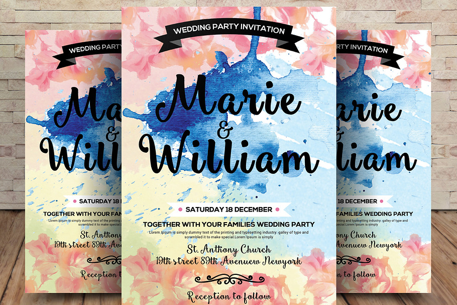 Floral Save the Date Invitation in Flyer Templates - product preview 8