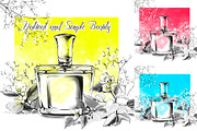 Perfume bottle glass fragrance water