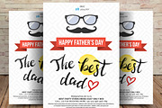 Fathers Day Best Dad Flyer And Poste