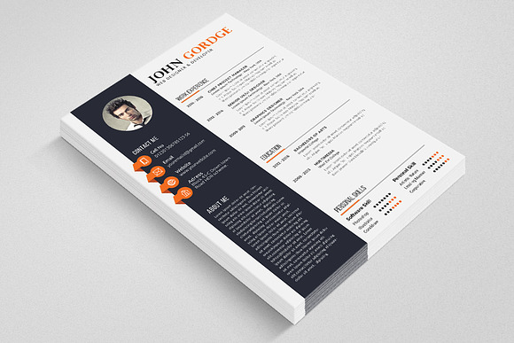 CV Resume Word Template in Resume Templates - product preview 1