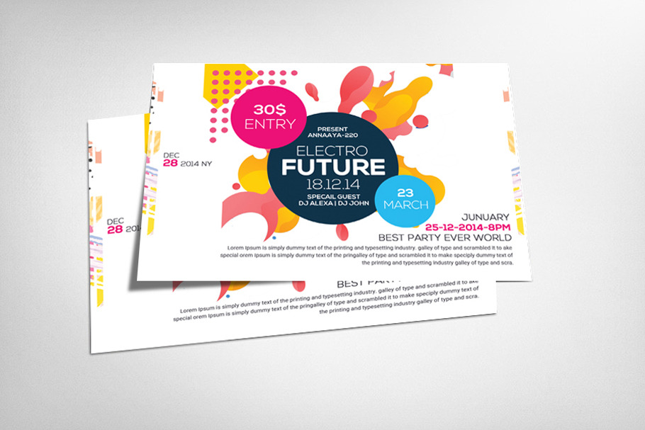 Futurestic A4 Flyer Design