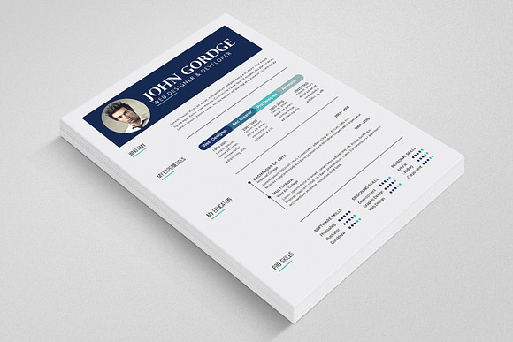 Clean CV Resume Word in Resume Templates - product preview 1