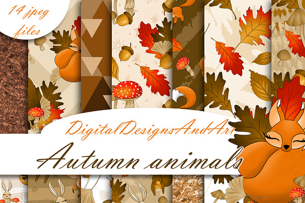 Autumn animals paper