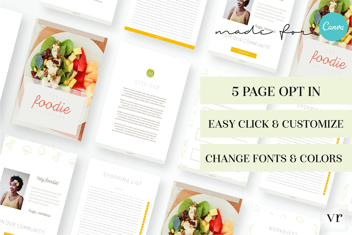 Foodie Opt in Worksheet Canva in Magazine Templates - product preview 8