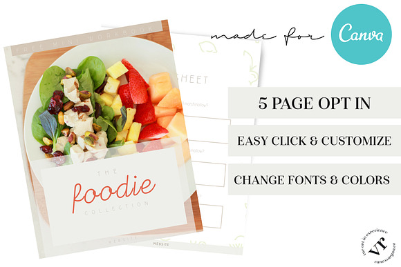 Foodie Opt in Worksheet Canva in Magazine Templates - product preview 1
