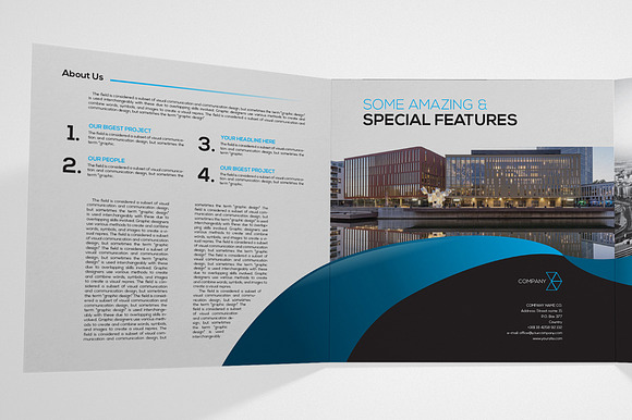 Indesign Square Brochure Wave in Brochure Templates - product preview 2