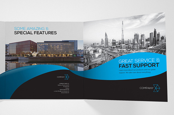 Indesign Square Brochure Wave in Brochure Templates - product preview 3